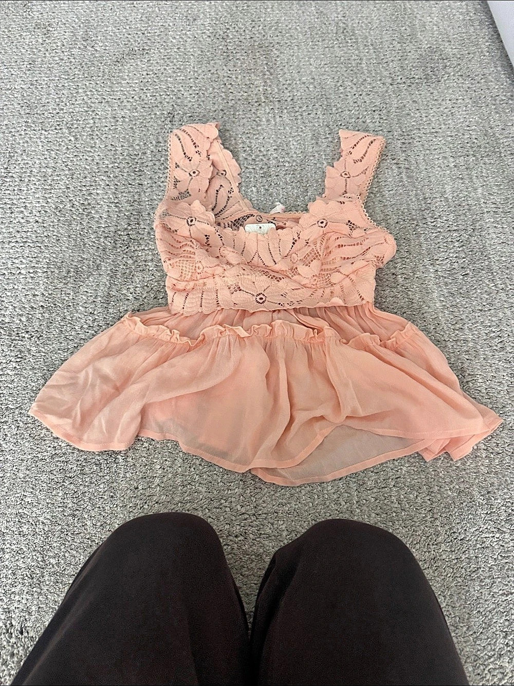 C1H48 Floral Mini Dress in Pink Size XS NWT